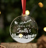 Personalised Christmas At The Christmas Bauble