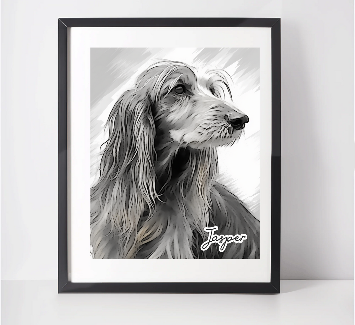 Afghan Hound pencil drawing ORIGINAL outlets - Art by Kerli