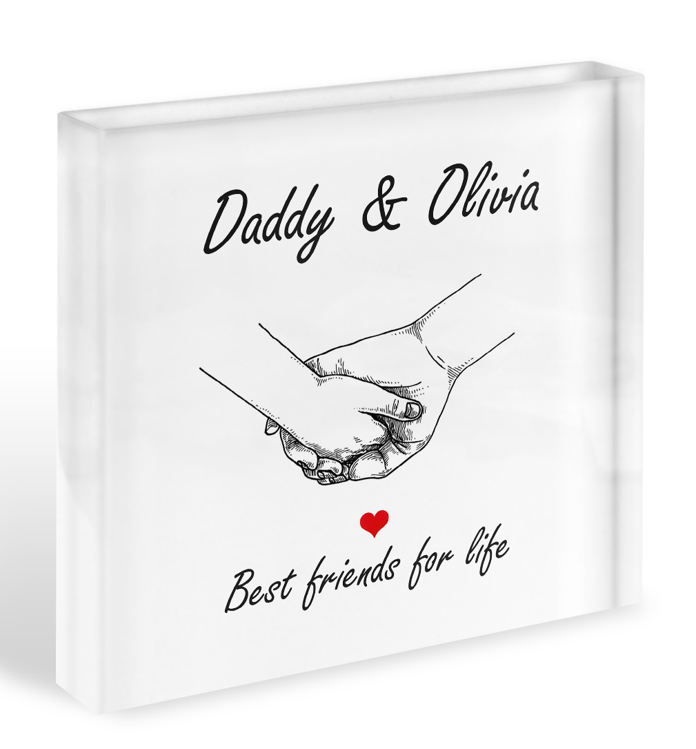 Personalised Best Friends For Life Acrylic Block