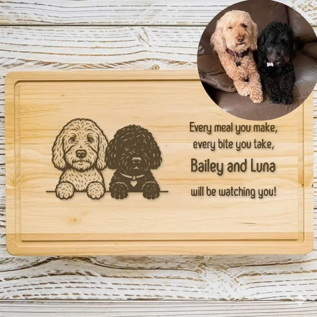 Personalised Dog Photo Chopping Board