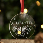 Personalised Believes Christmas Bauble