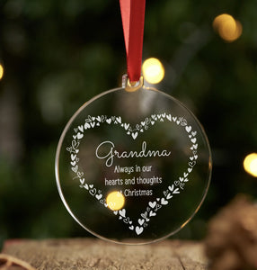 Personalised Memorial Christmas Bauble