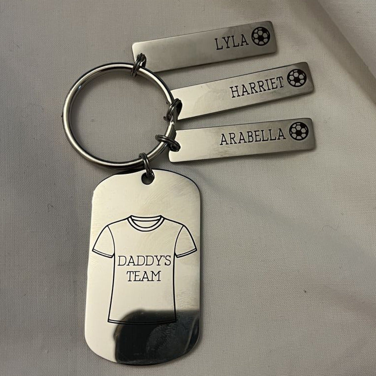 Dads Team Personalised Keyring