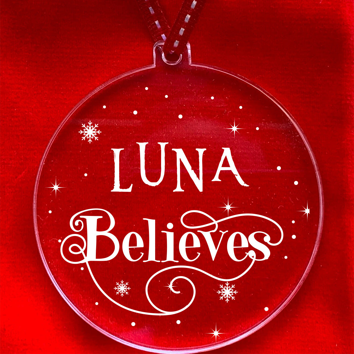 Personalised Believes Christmas Bauble