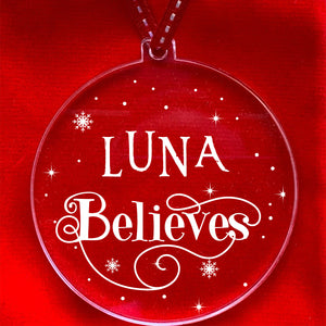 Personalised Believes Christmas Bauble