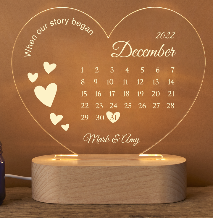 Best Day Ever - Heart Lamp