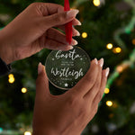 Personalised Santa Please Stop Here Christmas Bauble