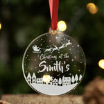 Personalised Christmas At The Christmas Bauble