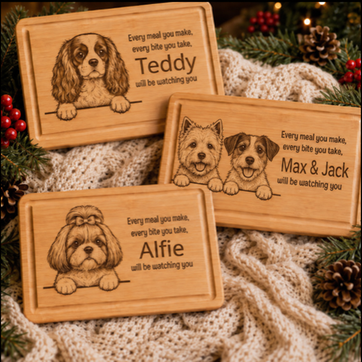 Personalised Dog Photo Chopping Board