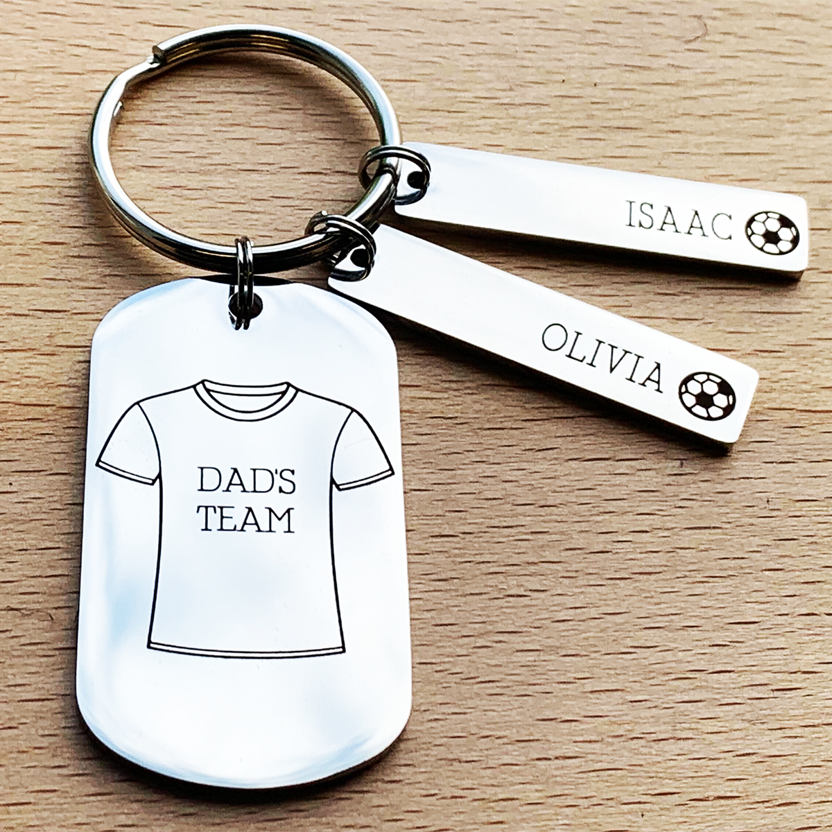 Dads Team Personalised Keyring