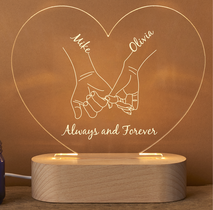 Personalised Always & Forever Lamp