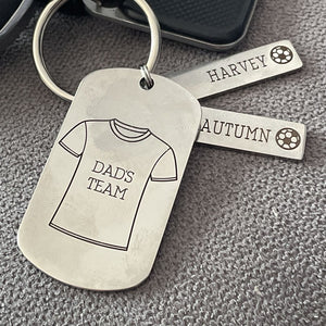 Dads Team Personalised Keyring