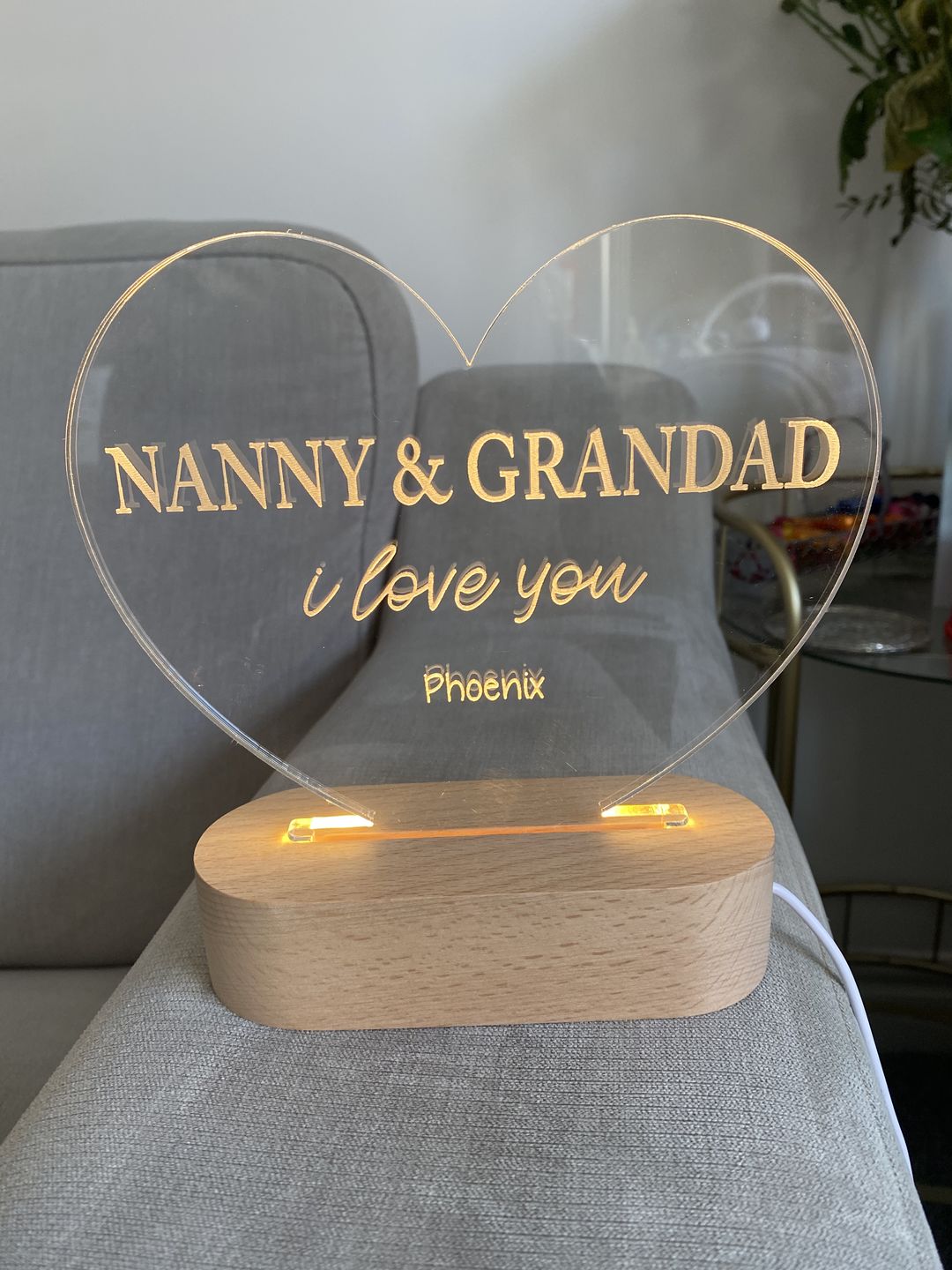 Personalised We Love You Lamp