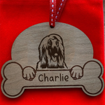 Personalised Dog Breed & Name Christmas Decoration