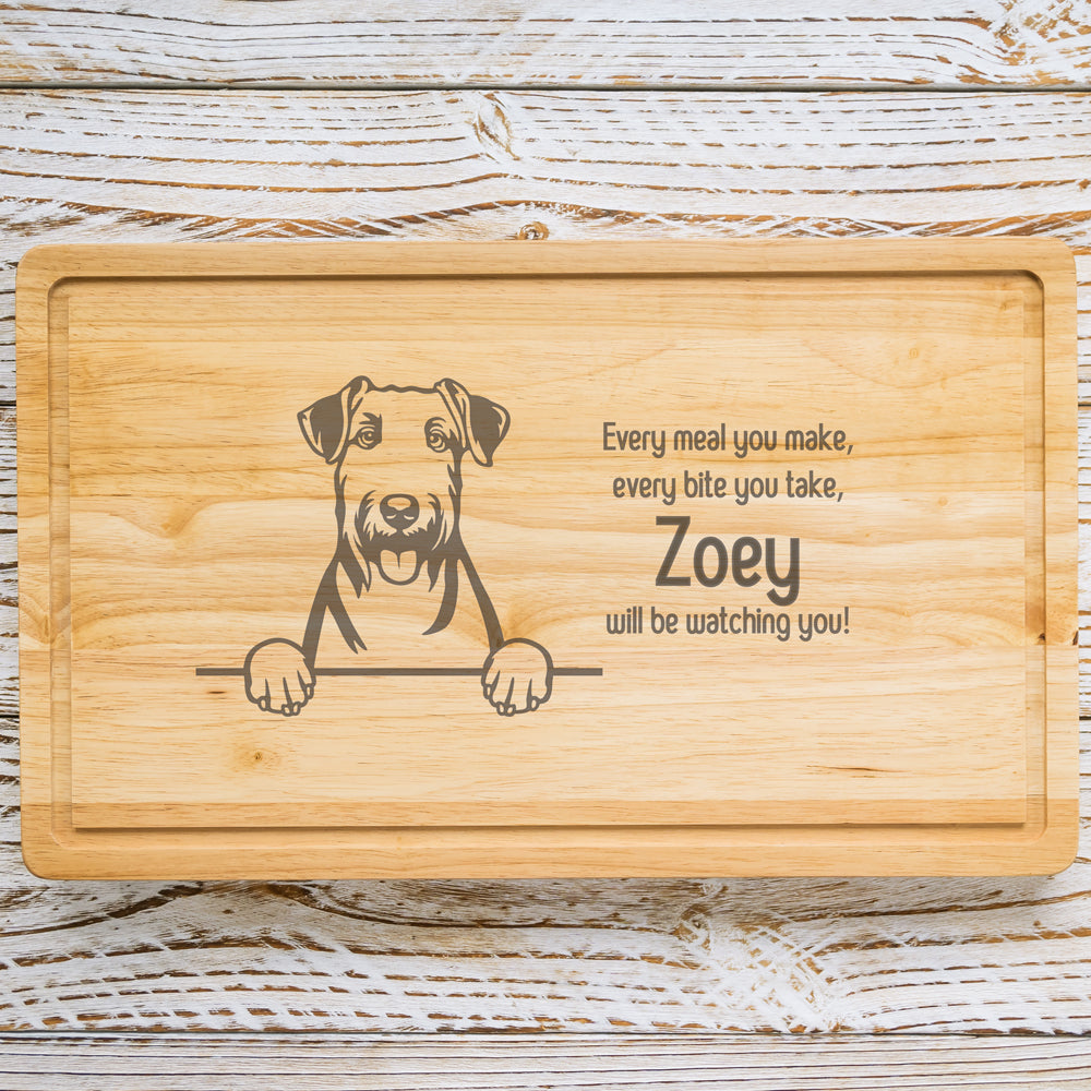 Personalised Chopping Board - Dog Breed & Name