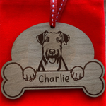 Personalised Dog Breed & Name Christmas Decoration