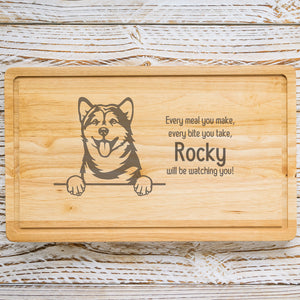 Personalised Chopping Board - Dog Breed & Name