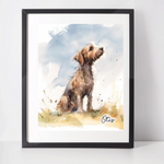 Personalised Border Terrier Art Print