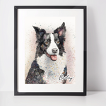 Personalised Border Collie Art Print