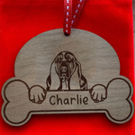 Personalised Dog Breed & Name Christmas Decoration