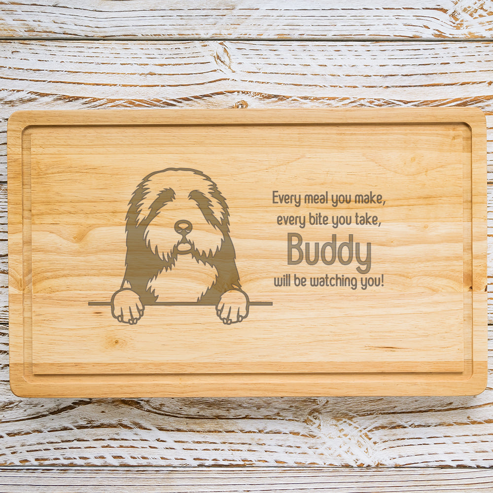 Personalised Chopping Board - Dog Breed & Name