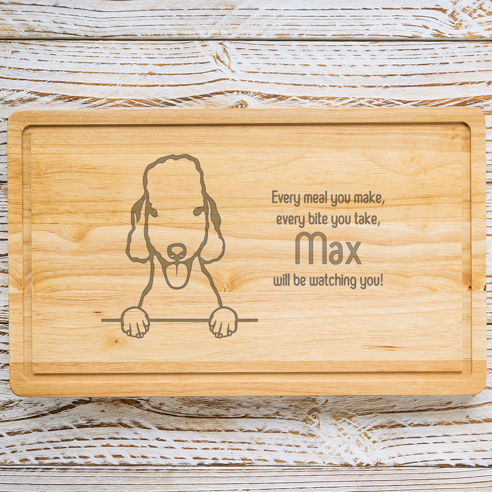 Personalised Chopping Board - Dog Breed & Name