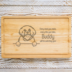 Personalised Chopping Board - Dog Breed & Name