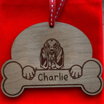 Personalised Dog Breed & Name Christmas Decoration