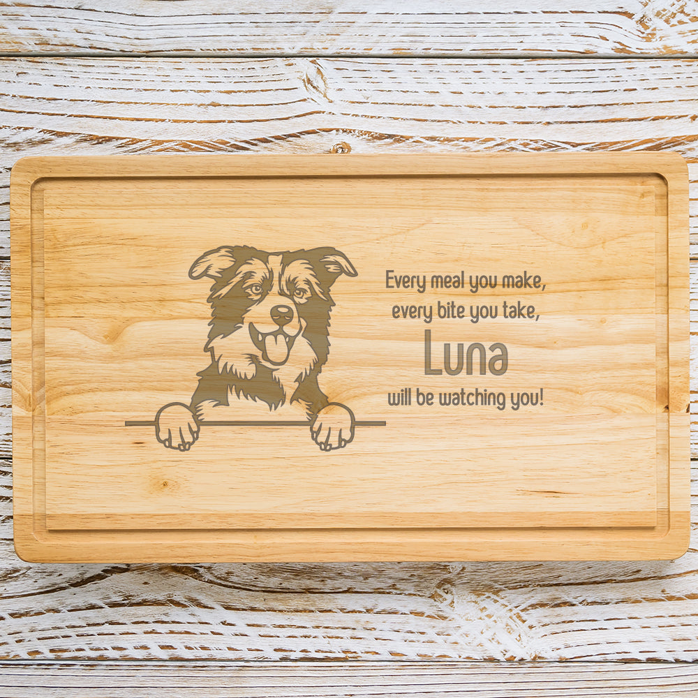 Personalised Chopping Board - Dog Breed & Name