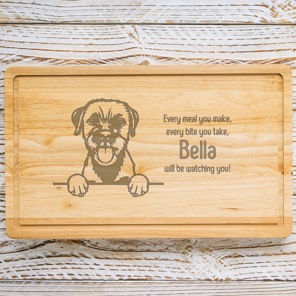 Personalised Chopping Board - Dog Breed & Name