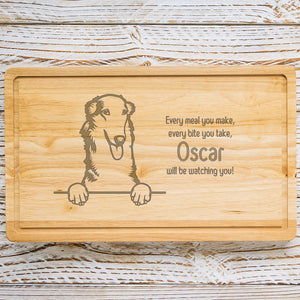 Personalised Chopping Board - Dog Breed & Name