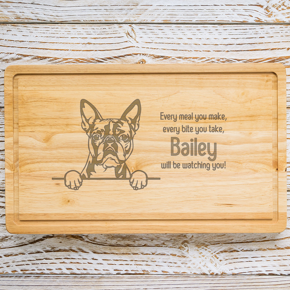 Personalised Chopping Board - Dog Breed & Name