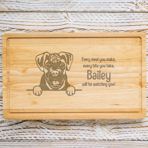 Personalised Chopping Board - Dog Breed & Name