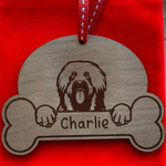 Personalised Dog Breed & Name Christmas Decoration