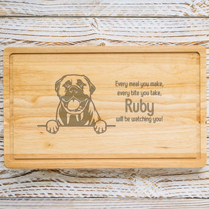 Personalised Chopping Board - Dog Breed & Name