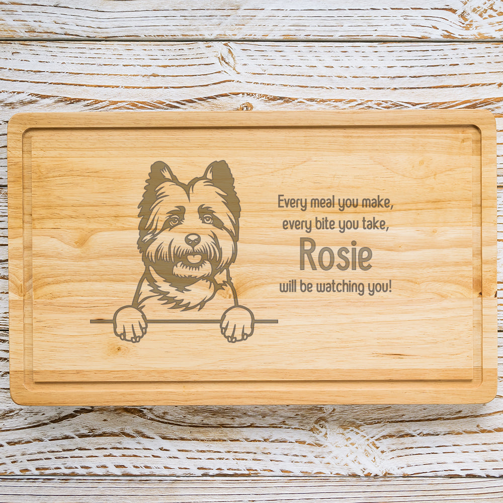 Personalised Chopping Board - Dog Breed & Name