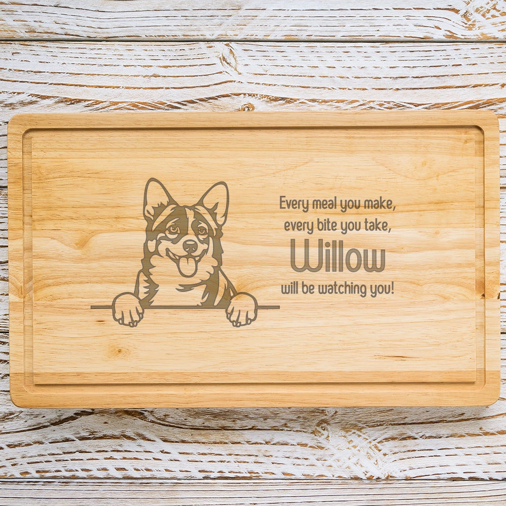 Personalised Chopping Board - Dog Breed & Name