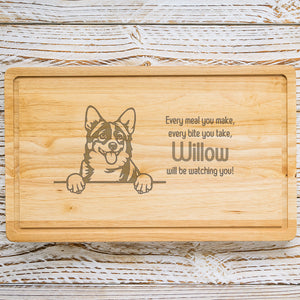 Personalised Chopping Board - Dog Breed & Name