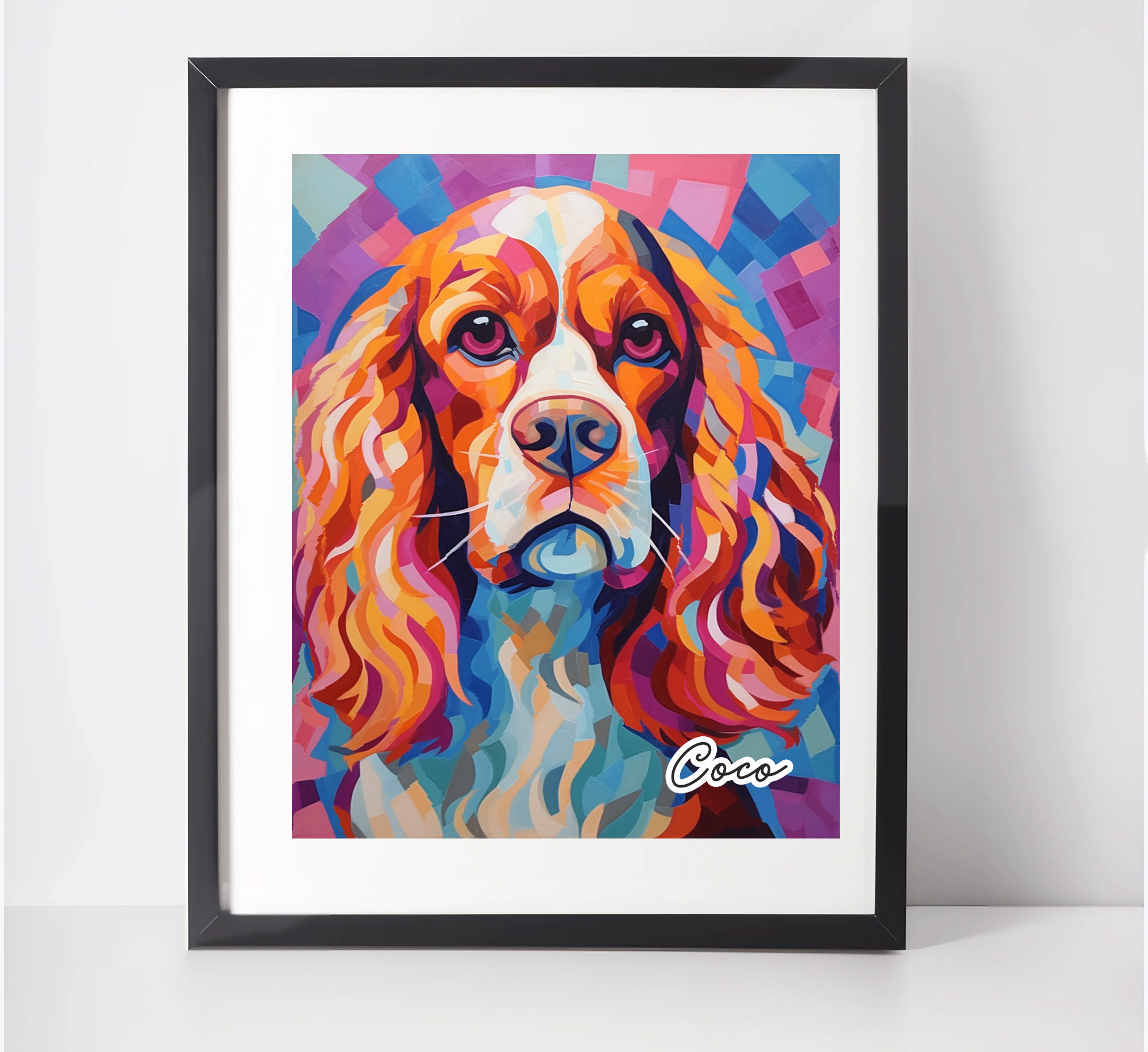 Personalised Cavalier King Charles Spaniel Art Print