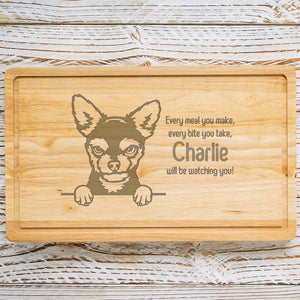 Personalised Chopping Board - Dog Breed & Name