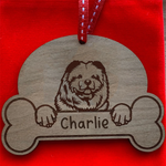 Personalised Dog Breed & Name Christmas Decoration