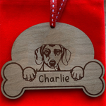 Personalised Dog Breed & Name Christmas Decoration