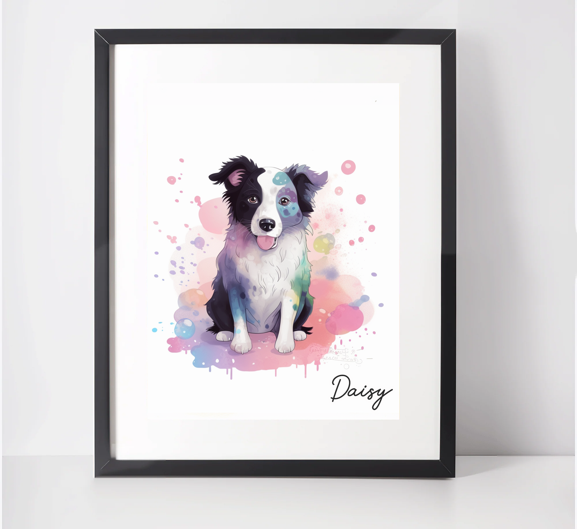 Personalised Border Collie Art Print