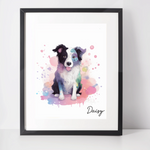 Personalised Border Collie Art Print