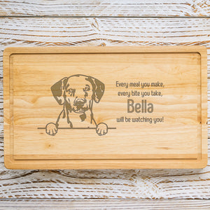 Personalised Chopping Board - Dog Breed & Name