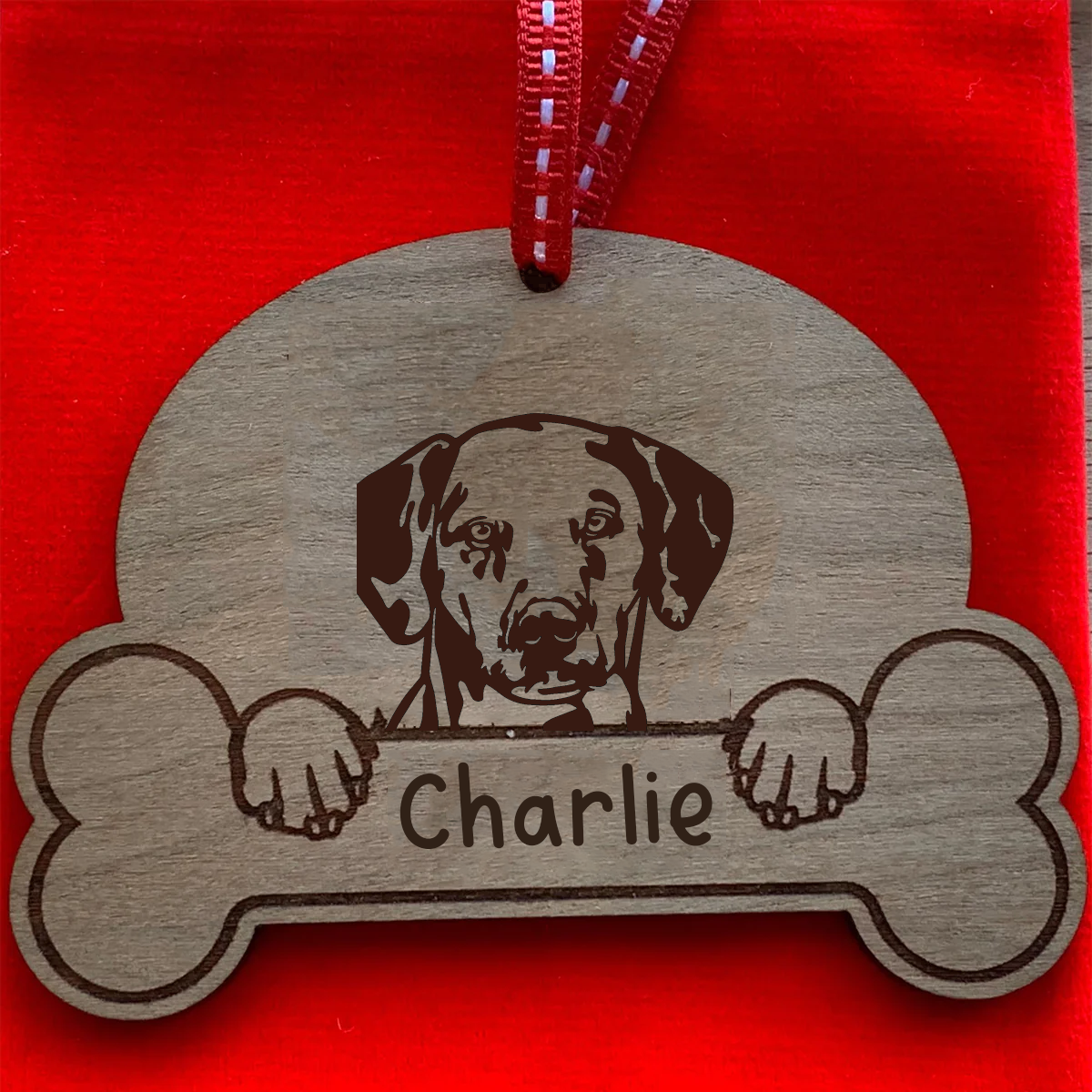 Personalised Dog Breed & Name Christmas Decoration