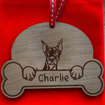 Personalised Dog Breed & Name Christmas Decoration