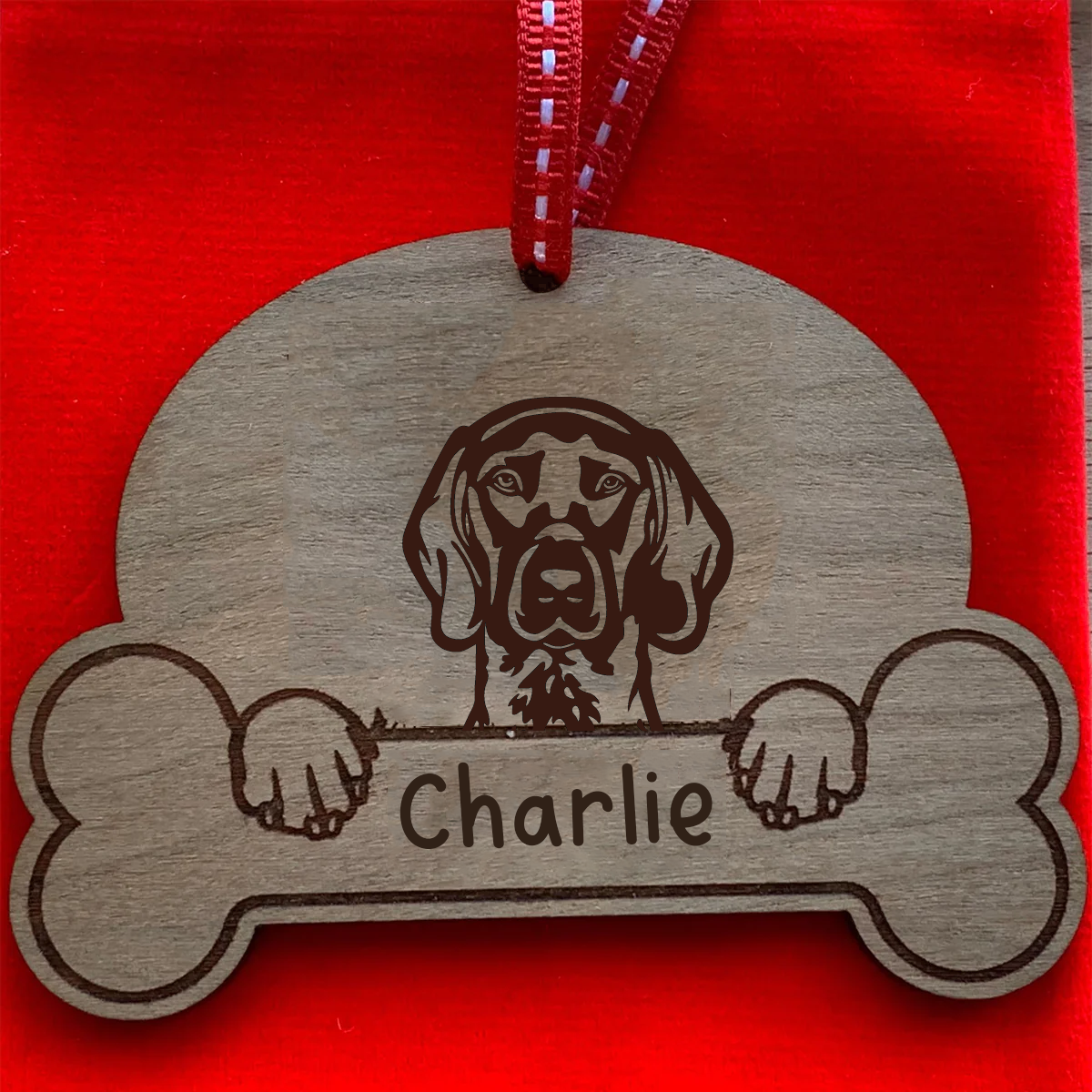 Personalised Dog Breed & Name Christmas Decoration