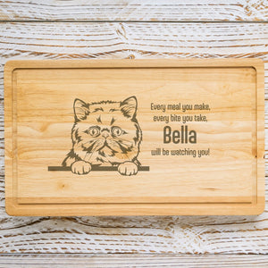 Personalised Chopping Board - Cat Breed & Name