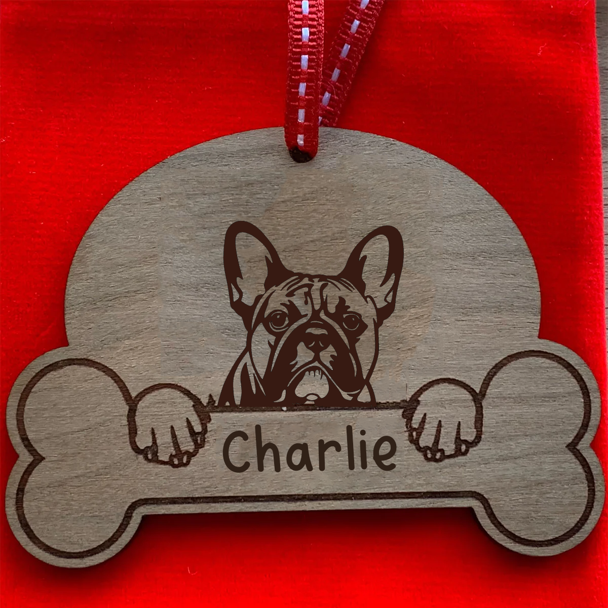 Personalised Dog Breed & Name Christmas Decoration